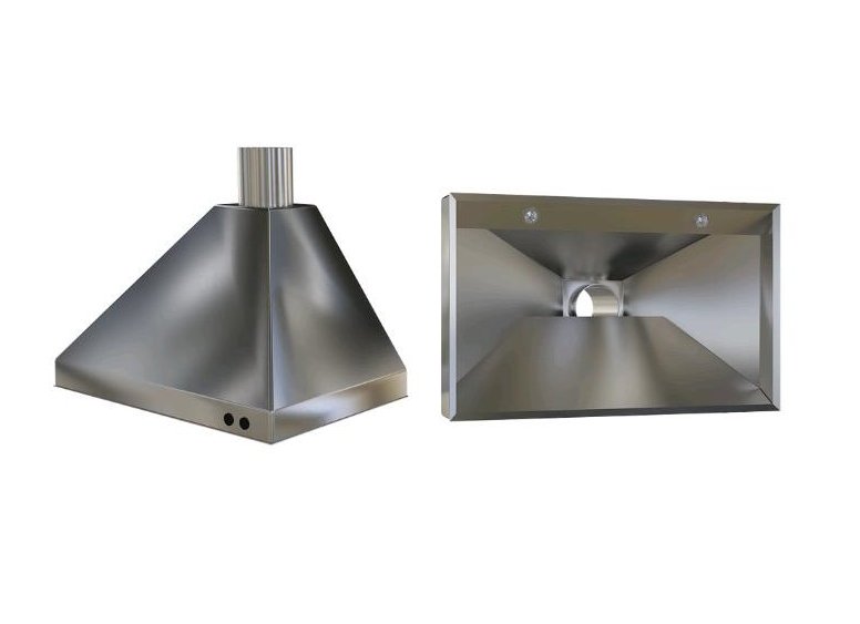 Coifa Premium 3 Águas em aço inox sobre churrasqueira